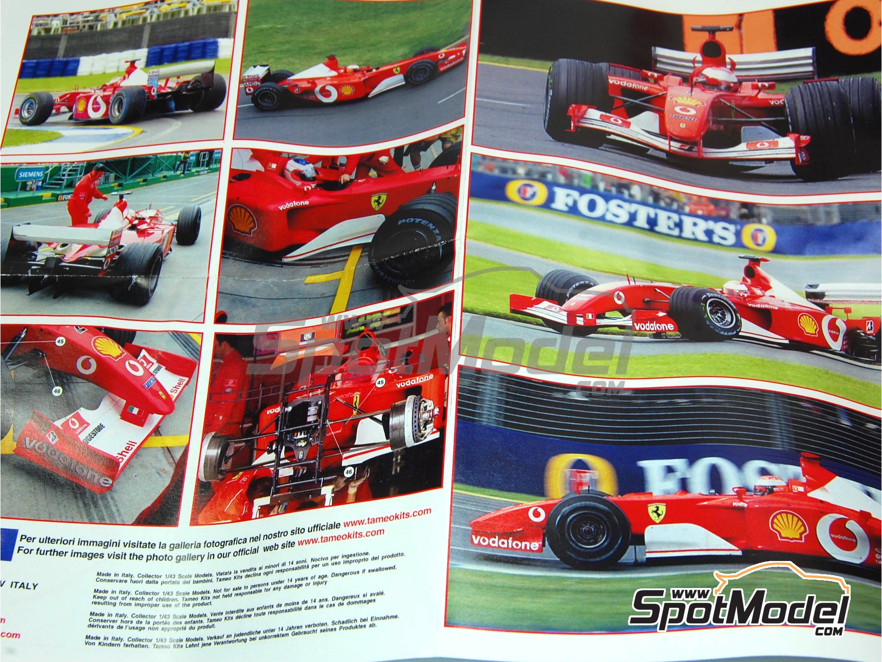 Tameo Kits TMK295: Car scale model kit 1/43 scale - Ferrari